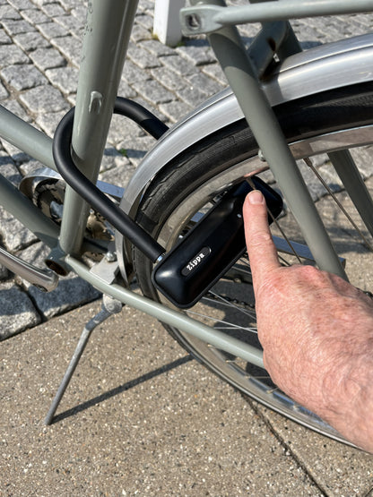 Fingerprint Bike U-Lock 147mm + FREE Padlock | Black Friday | Zippa