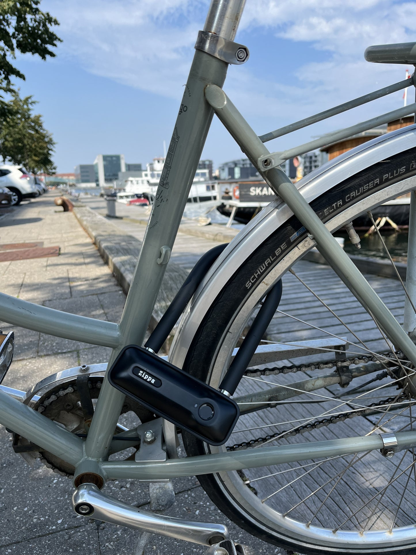 Fingerprint Bike U-Lock 147mm + FREE Padlock | Black Friday | Zippa